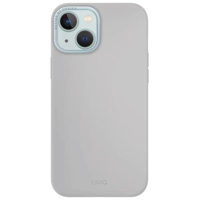 UNIQ - UNIQ iPhone 15 Mobilskal Magsafe Lino Hue - Ljusgrå