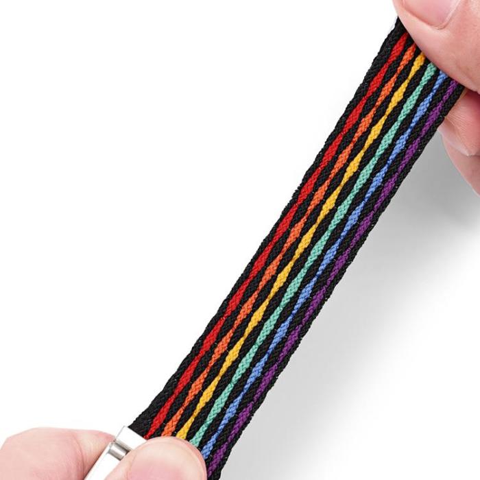 Dux Ducis - Dux Ducis Apple Watch 4/5/6/7/8/SE (41/40/38mm) Armband Braided Dark Stripes