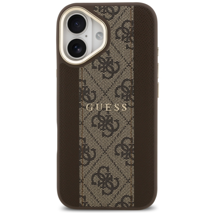 Guess - Guess iPhone 17 Mobilskal Magsafe Stripe - Brun