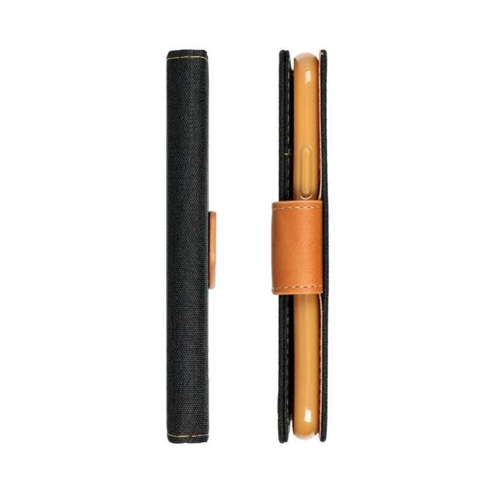 OEM - CANVAS Plånboksfodral För Galaxy S23 Ultra - Svart