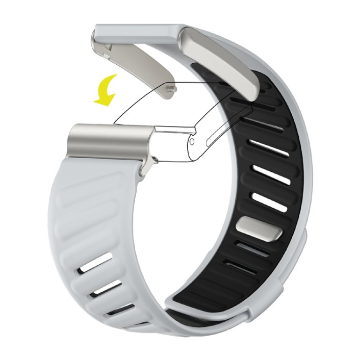 A-One Brand - Whoop 4.0 Armband Silikon Adjustable - Svart/Ljusgrå