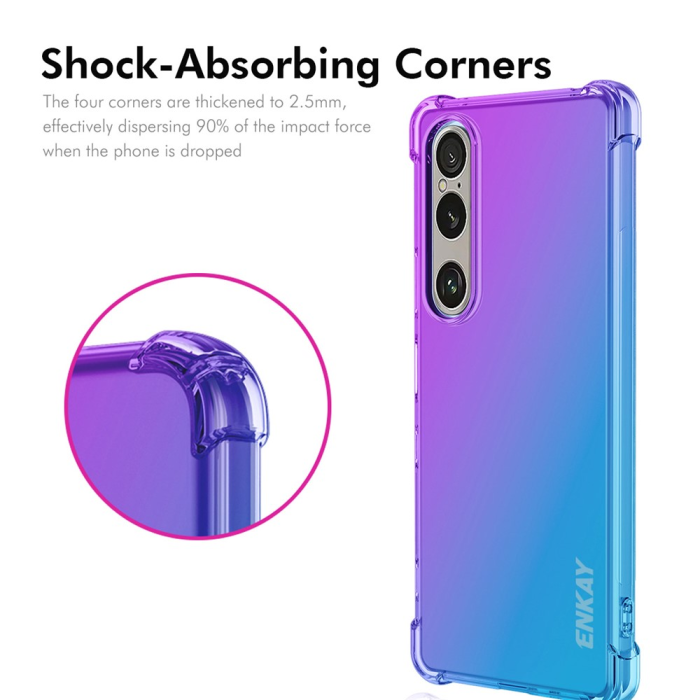 ENKAY - ENKAY Sony Xperia 1 VII Mobilskal Reinforced TPU - Rosa/Guld