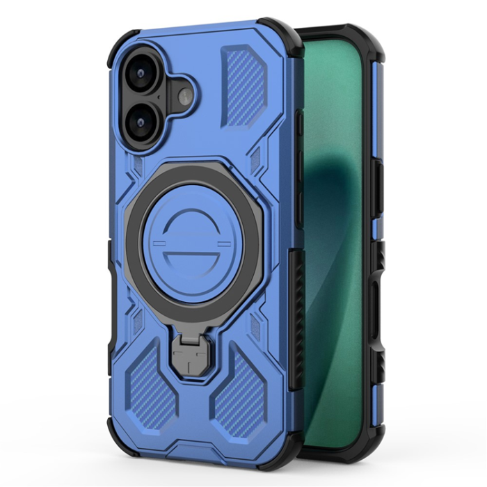 A-One Brand - iPhone 17 Mobilskal Rotating Kickstand - Mörkblå