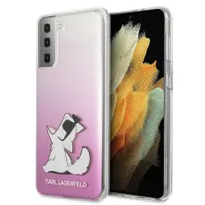KARL LAGERFELD - Karl Lagerfeld Skal Samsung Galaxy S21 Plus Choupette Fun - Rosa