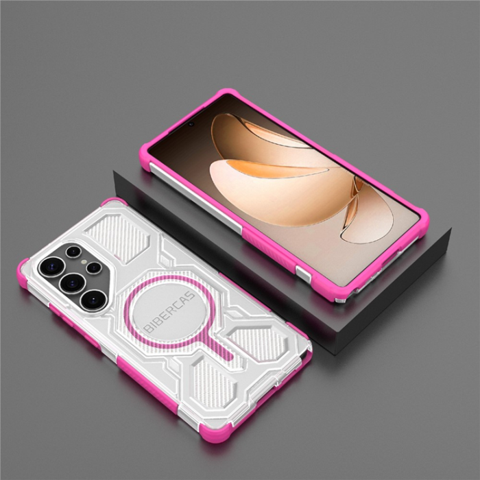 A-One Brand - BIBERCAS Galaxy S25 Ultra Mobilskal MagSafe J-16 Transparent