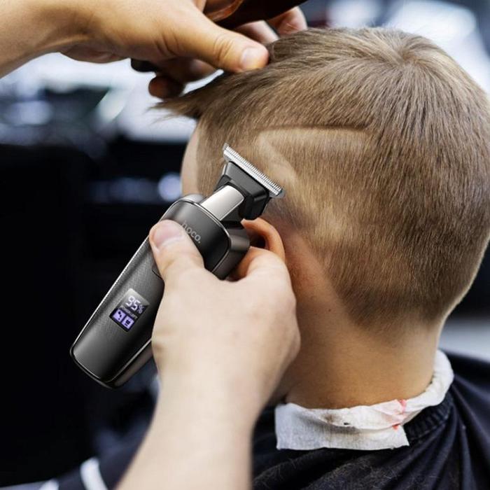 Hoco - Hoco Elektrisk Hårklippare med Digital Display HP23 - Svart