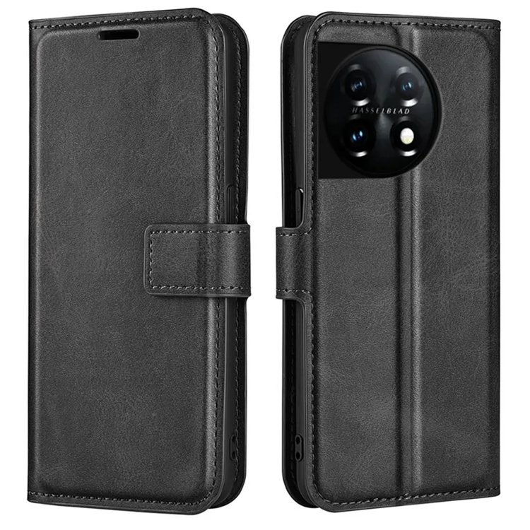 OnePlus 11 5G Plånboksfodral Calf Texture Flip - Svart | 2353 | AlltMobil