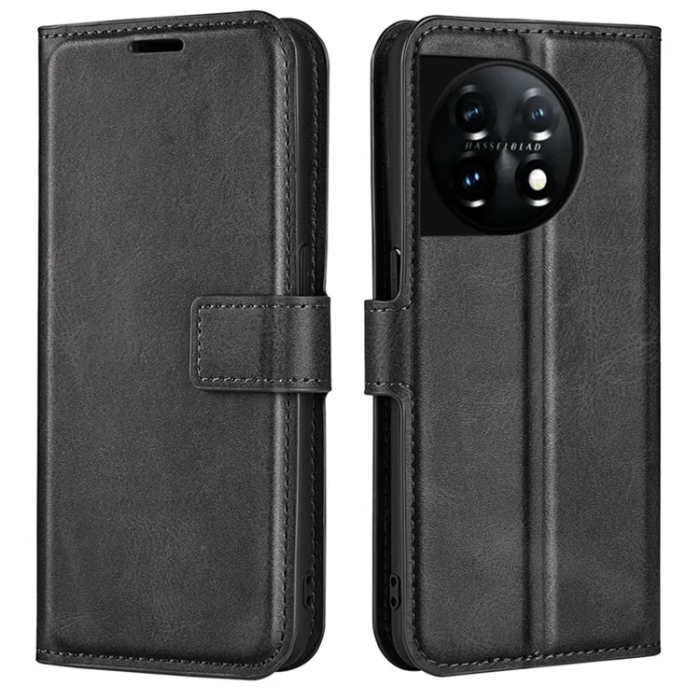 OEM - OnePlus 11 5G Plånboksfodral Calf Texture Flip - Svart