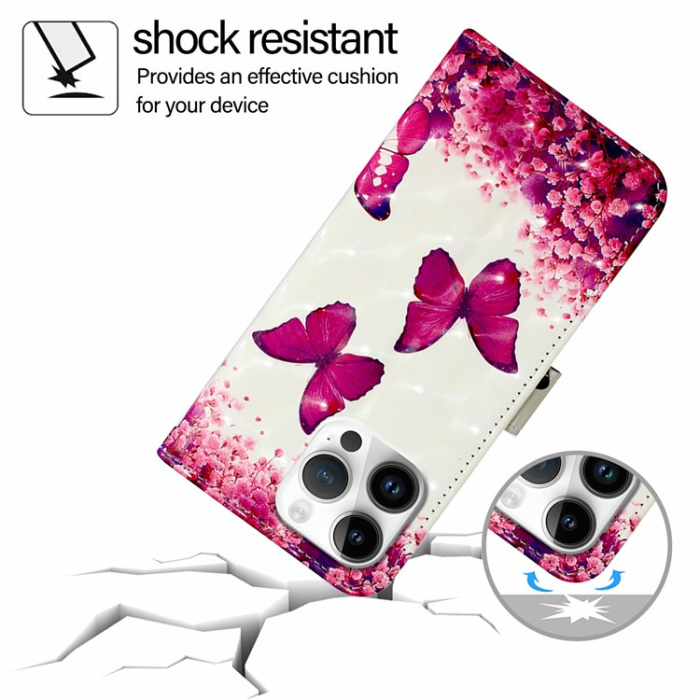 A-One Brand - iPhone 16 Pro Max Plånboksfodral Printing Pattern Med Rem