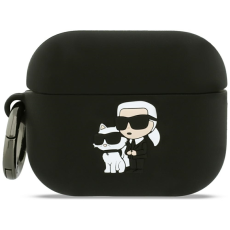 KARL LAGERFELD - Karl Lagerfeld AirPods Pro 3 Skal Silikon Karl&Chaupette Head 3D