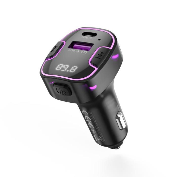 XO - XO FM-Sändare Bluetooth MP3 Med Billadare 3.1A BCC12 - Svart
