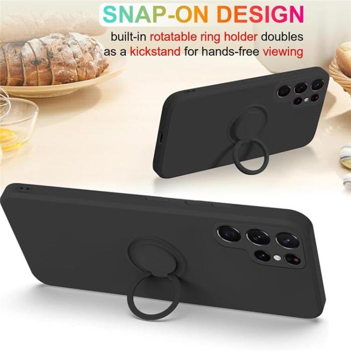 A-One Brand - Mobilskal till Galaxy S25 Ultra Ring Kickstand med Rem