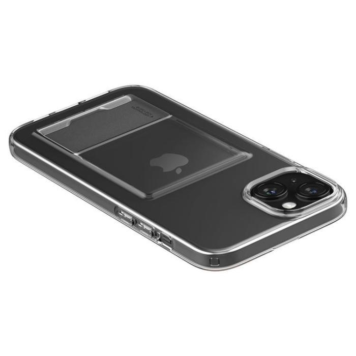 Spigen - Spigen iPhone 15 Plus Mobilskal Korthållare Crystal - Clear