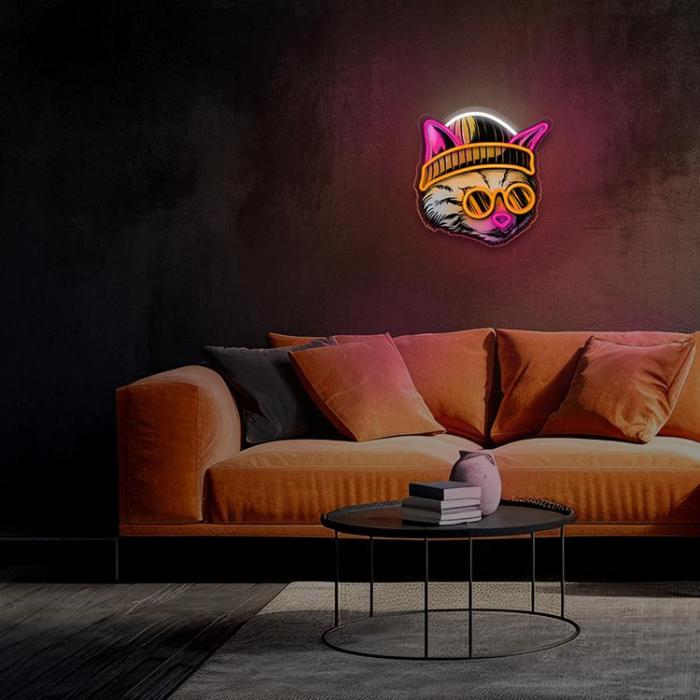 Forever Light - Forever Light Neon ART LED CAT DREAMER FLA04 - Flerfärgad