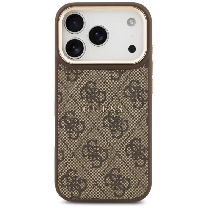 Guess - Guess iPhone 17 Pro Mobilskal MagSafe 4G PU Classic Logo - Brun