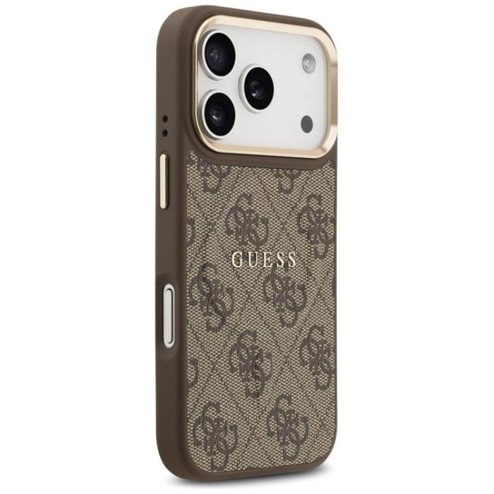 Guess - Guess iPhone 17 Pro Mobilskal MagSafe 4G PU Classic Logo - Brun