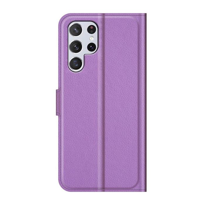 A-One Brand - Litchi Magnetic Fodral Galaxy S22 Ultra 5G - Lila
