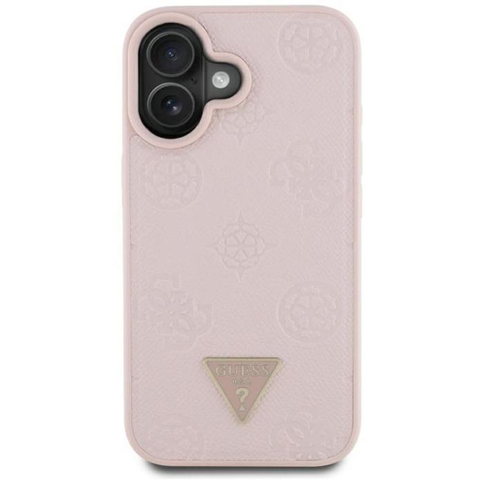 Guess - Guess iPhone 16 Mobilskal MagSafe Hot Stamp Peony Triangle