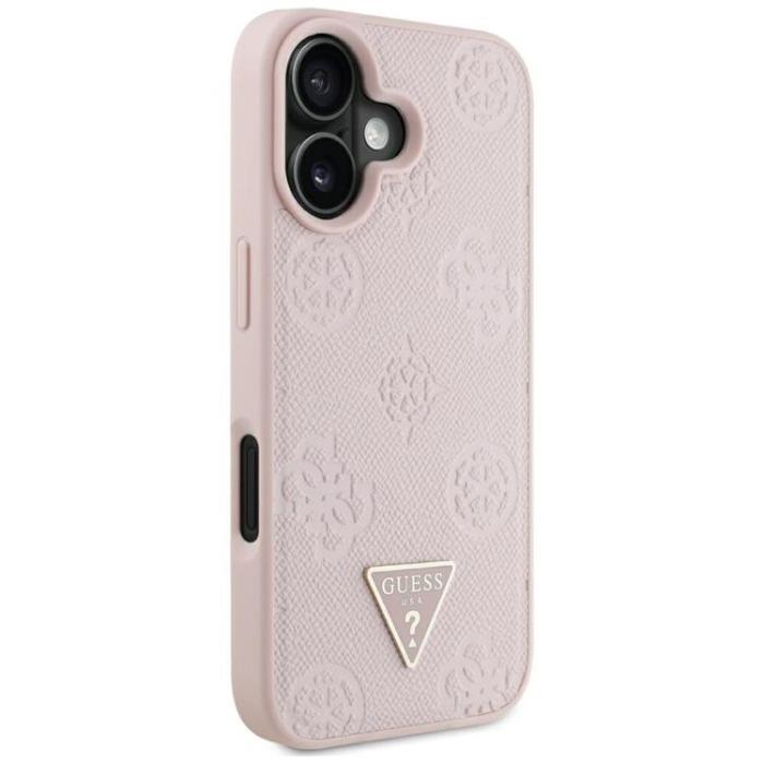 Guess - Guess iPhone 16 Mobilskal MagSafe Hot Stamp Peony Triangle
