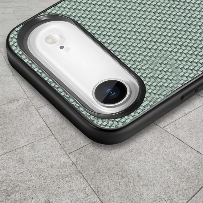 A-One Brand - iPhone Air Mobilskal Carbon Fiber PU Läder - Grön