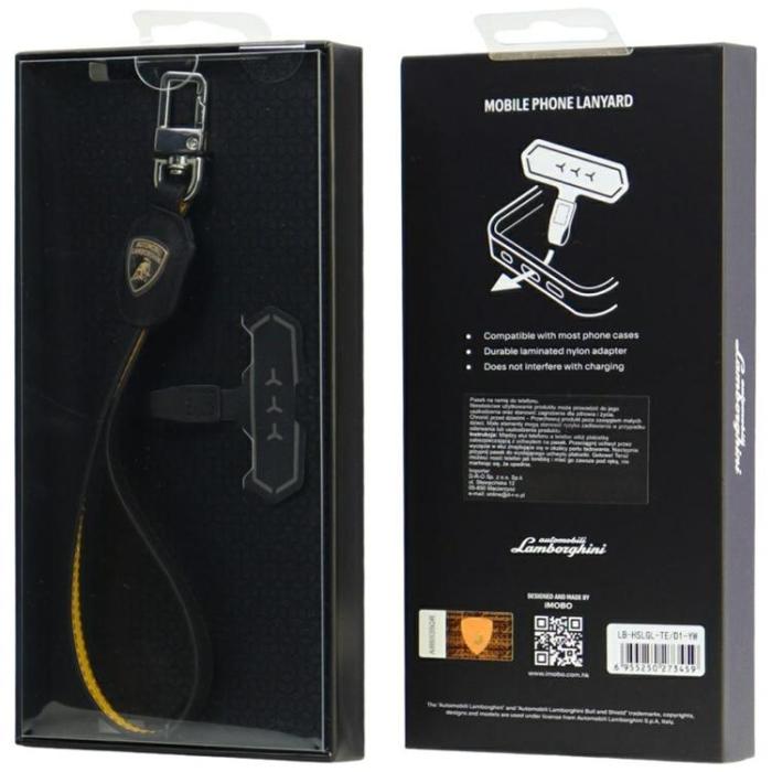 Audi - Lamborghini Universal Mobilrem Äkta Läder Handrem D1 - Gul