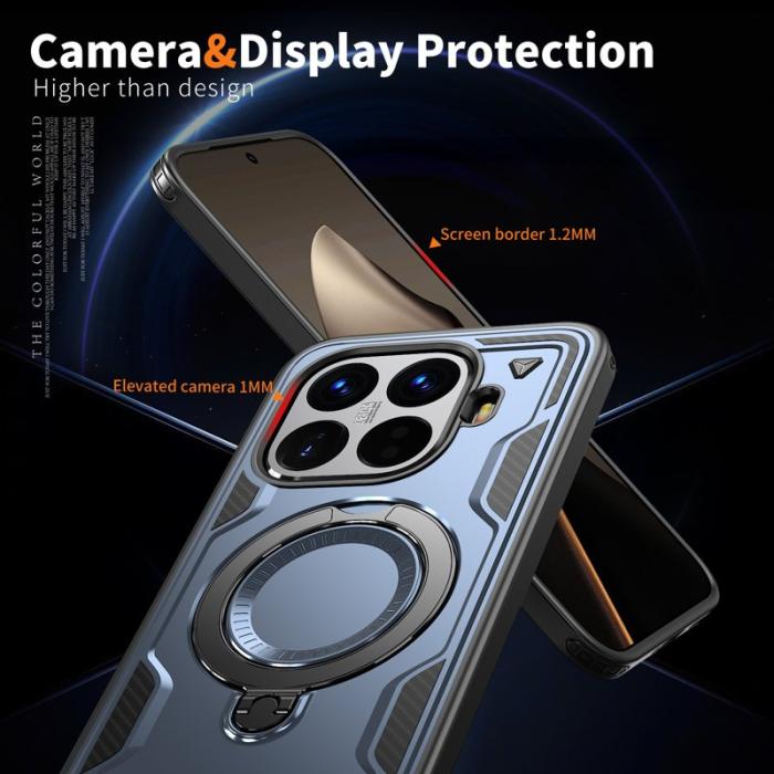 N/A - Mobilskal till Xiaomi 15T Pro Militärskydd Plast Kickstand - Blå
