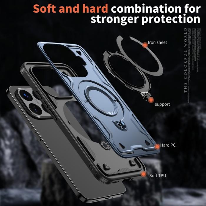 N/A - Mobilskal till Xiaomi 15T Pro Militärskydd Plast Kickstand - Blå