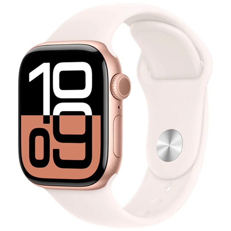 (NY) Apple Watch Series 10 46mm (GPS) Guld (Sport Band M/L) - Rosa (Rosa) | 5122 | AlltMobil