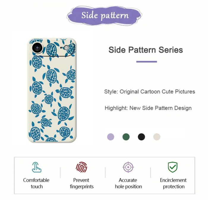 A-One Brand - iPhone Air Mobilskal Turtle Pattern Straight Edge - Grön