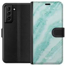 Gustaf - Pl&aring;nboksfodral till Samsung Galaxy S21+ 5G med Mint Marble