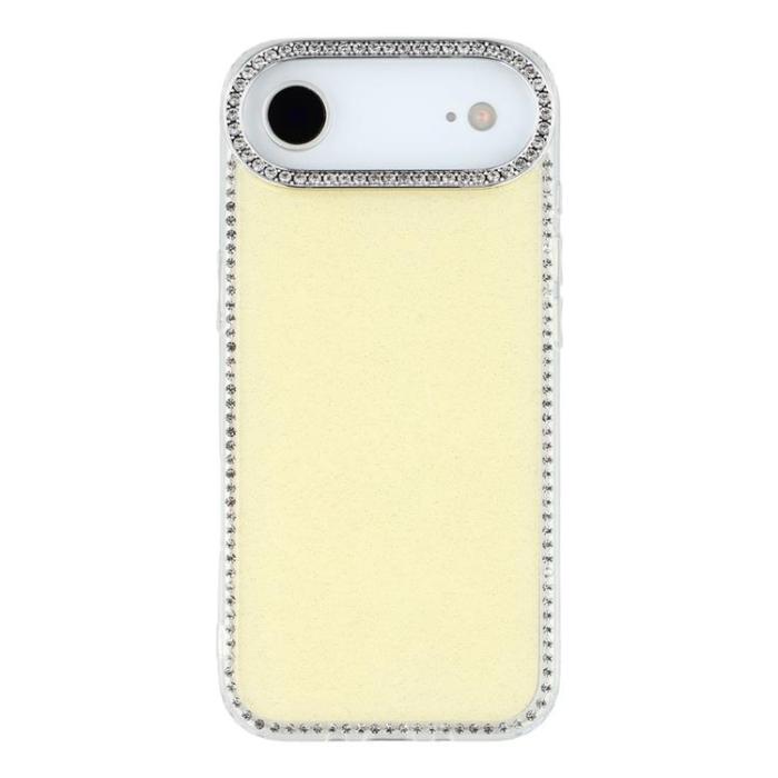 A-One Brand - iPhone Air Mobilskal Rhinestone Edge - Glitter Ljusgul