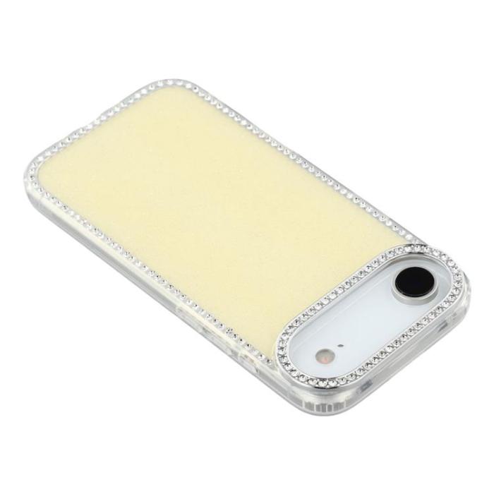 A-One Brand - iPhone Air Mobilskal Rhinestone Edge - Glitter Ljusgul