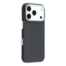 A-One Brand - iPhone 17 Pro Mobilskal MagSafe Carbon Fiber - Svartgrå