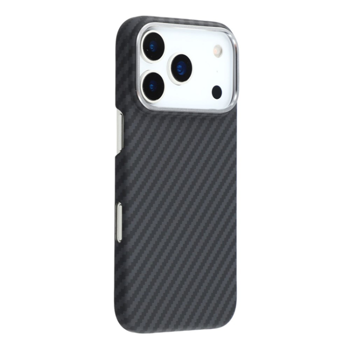 A-One Brand - iPhone 17 Pro Mobilskal MagSafe Carbon Fiber - Svart/Grå