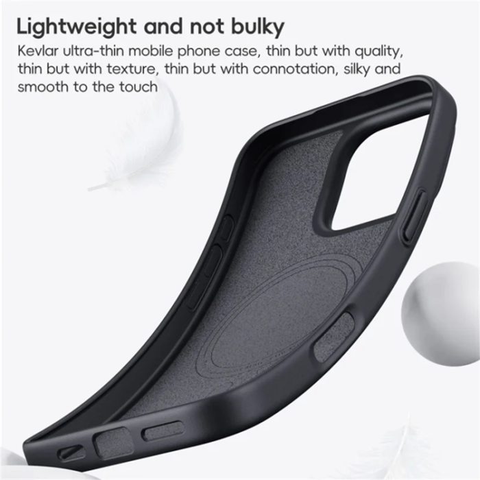 A-One Brand - iPhone 16 Pro Max Mobilskal Magsafe Aramid Fiber - Grå