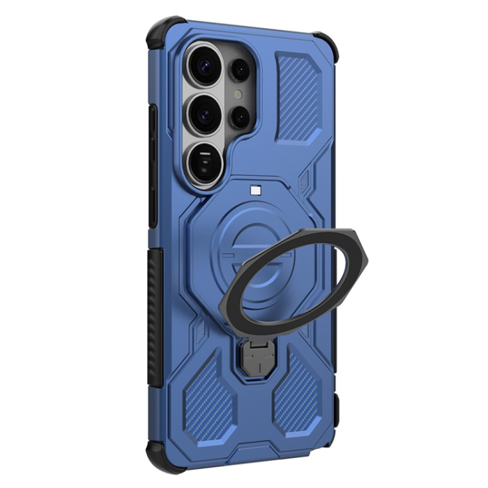A-One Brand - Galaxy S26 Ultra Mobilskal Rotating Metal Kickstand - Mörkblå