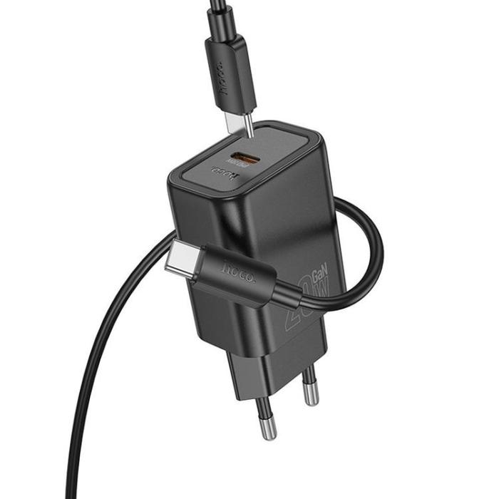 Hoco - HOCO Väggladdare USB-C 20W USB-C/Lightning Kabel PD QC N60