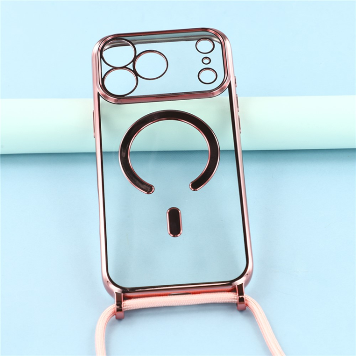 A-One Brand - iPhone 17 Pro Max Mobilskal MagSafe Electroplating TPU - Rosa