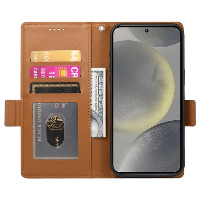 OEM - Galaxy S25 Plus Plånboksfodral - Brun