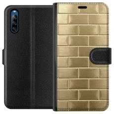 iSecrets - Pl&aring;nboksfodral till Sony Xperia L4 med Gyllene Murstenar