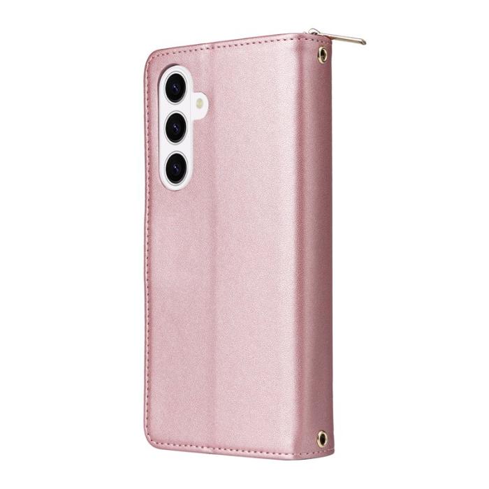 OEM - Mobilfodral för Samsung Galaxy S26 Konstläder 9 kortfack - Roséguld