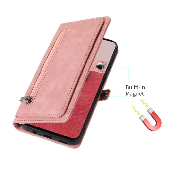 OEM - Mobilfodral för Samsung Galaxy S26 Konstläder 9 kortfack - Roséguld
