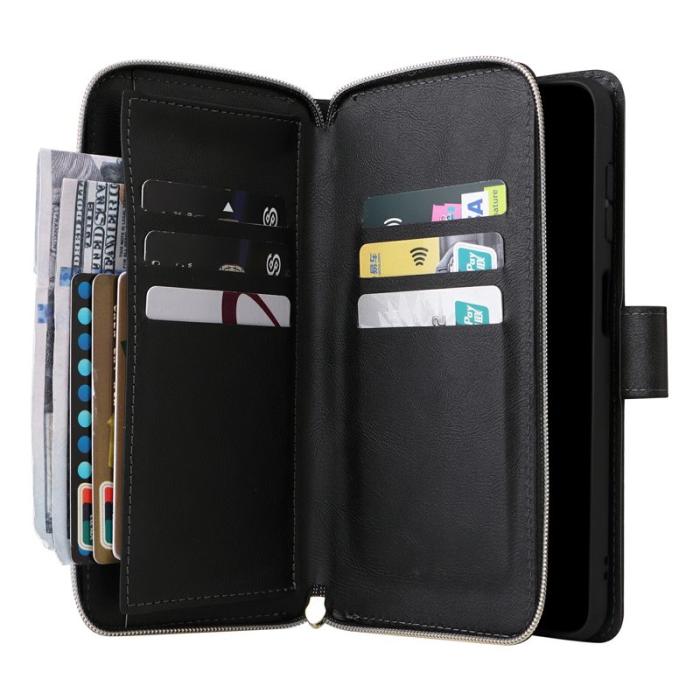 OEM - Mobilfodral för Samsung Galaxy S26 Konstläder 9 kortfack - Svart