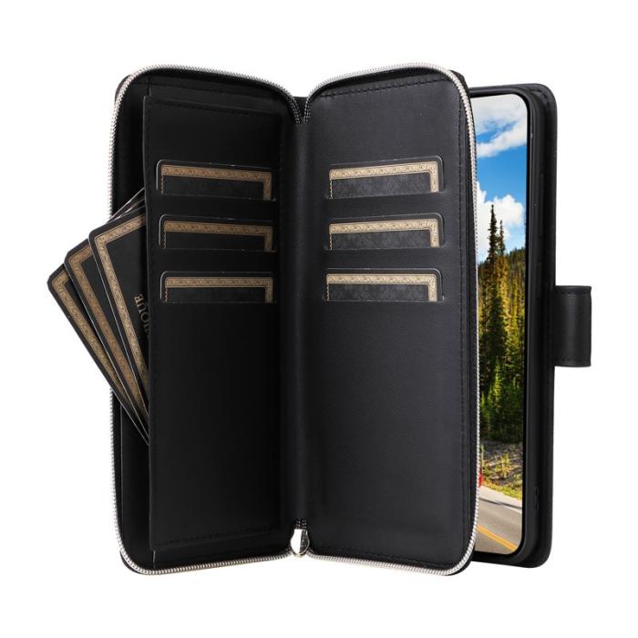 OEM - Mobilfodral för Samsung Galaxy S26 Konstläder 9 Kortfack - Svart