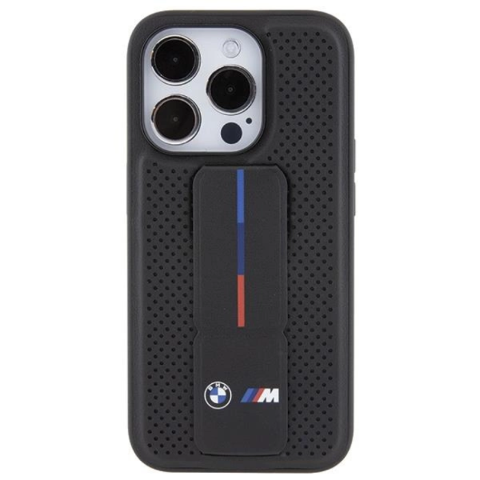 BMW - BMW iPhone 15 Pro Max Mobilskal Grip Stand Smooth & Perforated