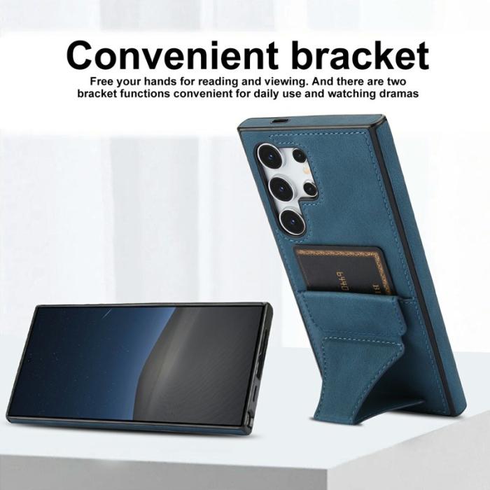 OEM - Mobilfodral för Samsung Galaxy S26 Ultra Konstläder + TPU - Blå