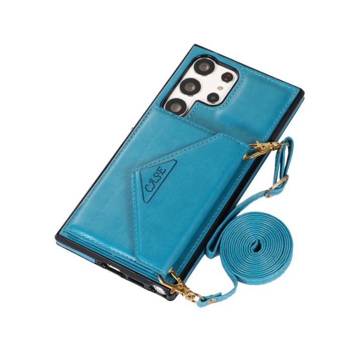 OEM - Mobilfodral för Samsung Galaxy S26 Ultra Konstläder + TPU - Blå