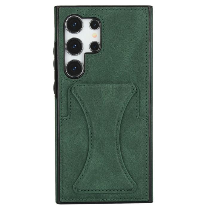OEM - Mobilfodral för Samsung Galaxy S26 Ultra Konstläder + TPU - Grön