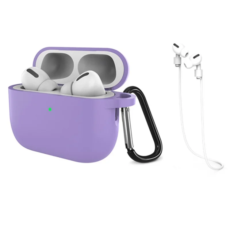 Airpods Pro 3 Mobilskal Silikon med Anti-förlorad Rem (Violett) | 2353 | AlltMobil