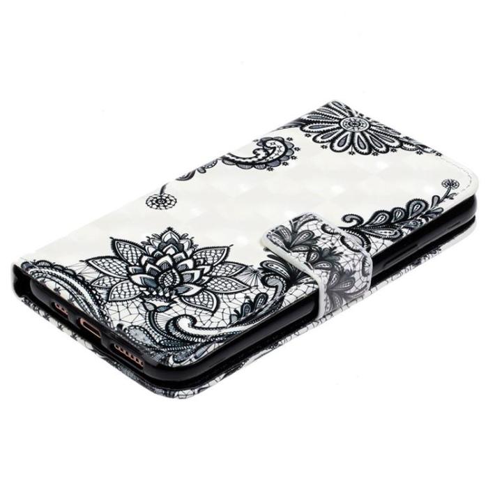 A-One Brand - iPhone 14 Plus Plånboksfodral Folio Flip - Lace Flower